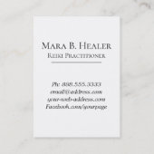 *~* Nirvana Lotus Heart Glitter Rays Reiki Yoga Visitekaartje (Achterkant)