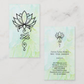 *~* Nirvana Lotus Ombre Yoga . Sacred Geometry Visitekaartje (Voorkant / Achterkant)