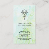 *~* Nirvana Lotus Ombre Yoga . Sacred Geometry Visitekaartje (Achterkant)