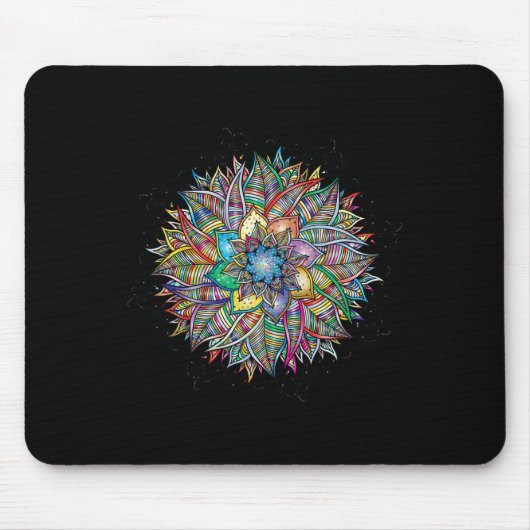 Nirvana Mandala Geometrie Heilige Fractale Kunst Y Muismat (Voorkant)