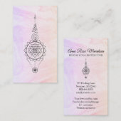 *~* Nirvana Marble Pastel Ombre Reiki Healing Visitekaartje (Voorkant / Achterkant)