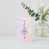 *~* Nirvana Marble Pastel Ombre Reiki Healing Visitekaartje (Staand voorkant)