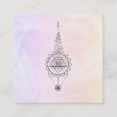 ** Nirvana Pastel Marble Reiki Healing Ombre Vierkante Visitekaartje (Voorkant)
