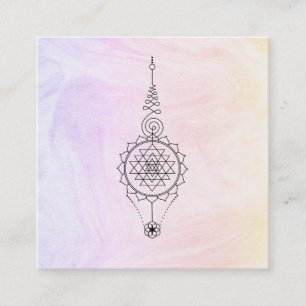 *~* Nirvana Pastel Marble Reiki Healing Ombre Vierkante Visitekaartje