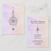 *~* Nirvana Pastel Ombre Marble Reiki Healing Visitekaartje (Voorkant / Achterkant)