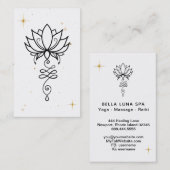 *~* Nirvana Sacred Geometry Lotus Cosmic Business Visitekaartje (Voorkant / Achterkant)