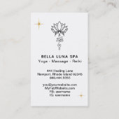 *~* Nirvana Sacred Geometry Lotus Cosmic Business Visitekaartje (Achterkant)
