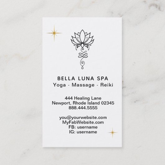 *~* Nirvana Sacred Geometry Lotus Cosmic Business Visitekaartje (Achterkant)