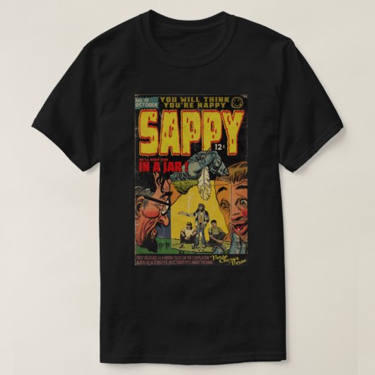 Nirvana - Sappy Comic Book Parody Classic T-shirt (Design voorkant)