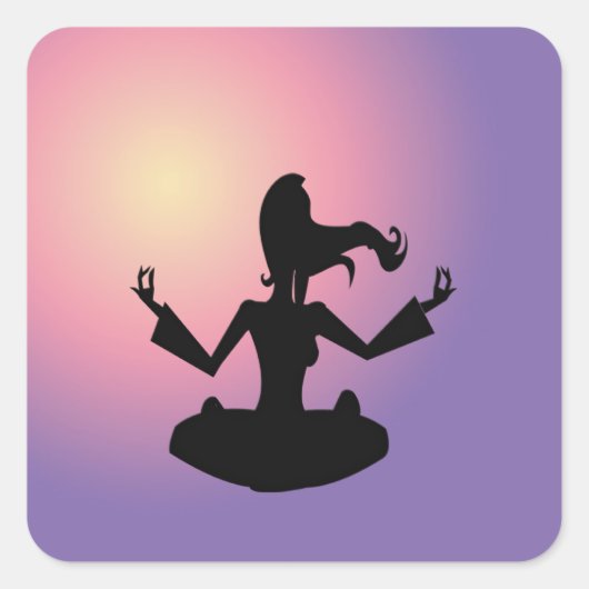 nirvana vierkante sticker (Voorkant)