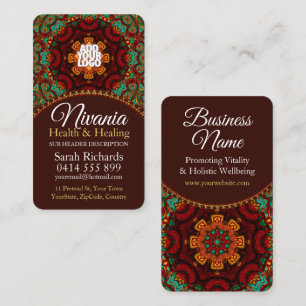 Nirvania Earth Voeg je Logo Mandala Wellness toe Visitekaartje