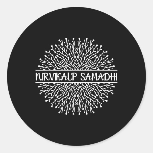 Nirvikalp Samadhi Mandala Heilige Fractale Geometr Ronde Sticker (Voorkant)