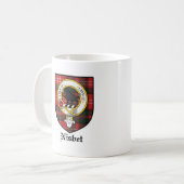 Nisbet Clan Crest Badge Tartan Koffiemok (Voorkant links)