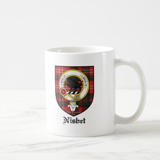 Nisbet Clan Crest Badge Tartan Koffiemok (Rechts)
