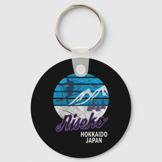 Niseko Hokkaido-eiland Japan Ski-resort Snowboarde Sleutelhanger (Voorkant)
