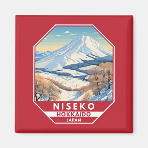 Niseko Hokkaido Japan Winter Reizen Kunst Vintage Magneet