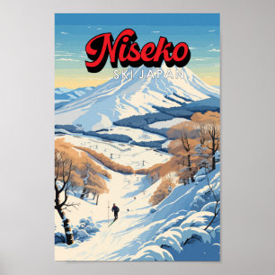 Niseko Hokkaido Japan Winter Reizen Kunst Vintage Poster