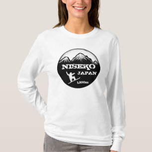 Niseko Japan dames snowboard kunst hoodie T-shirt