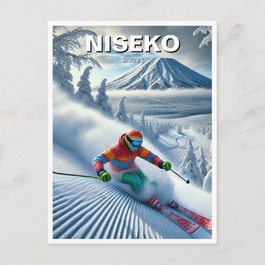 Niseko Japan Hokkaido Skiën Briefkaart (Voorkant)