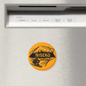 Niseko Japan oranje ski logo art souvenirmagneet Magneet (Insitu (Vaatwasser))
