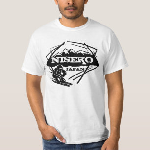 Niseko Japan ski logo zwart wit t-shirt