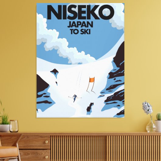 Niseko Japan ski print (Insitu (Woonkamer))