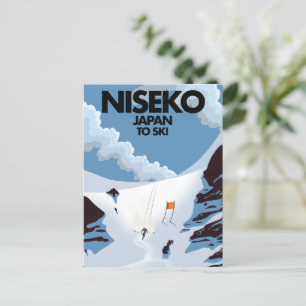 Niseko Japan ski print Briefkaart