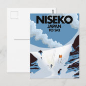 Niseko Japan ski print Briefkaart (Voorkant / Achterkant)