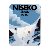 Niseko Japan ski print Magneet (Verticaal)