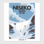Niseko Japan ski print Sticker (Vel)