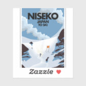Niseko Japan ski print Sticker (Vel)