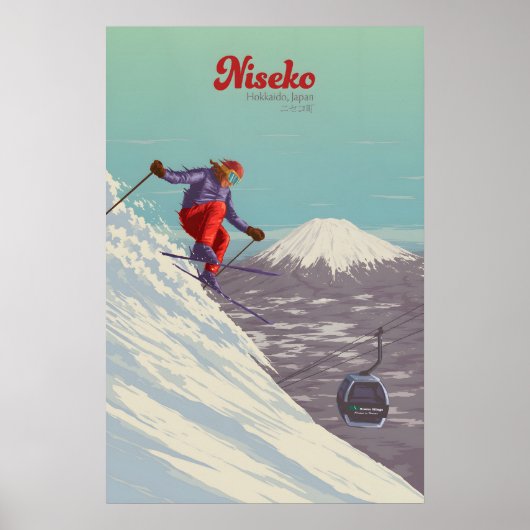 Niseko Japan Ski Resort Reisposter Poster (Voorkant)