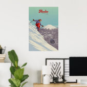 Niseko Japan Ski Resort Reisposter Poster (Thuiskantoor)