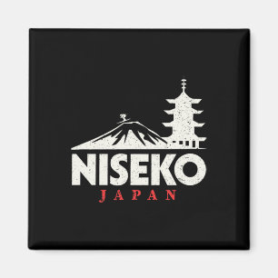 Niseko Japan Ski Resort Retro Skiën Snowboarden Magneet