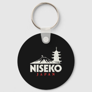 Niseko Japan Ski Resort Retro Skiën Snowboarden Sleutelhanger