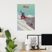 Niseko Japan Snowboarden Reisposter Poster (Thuiskantoor)