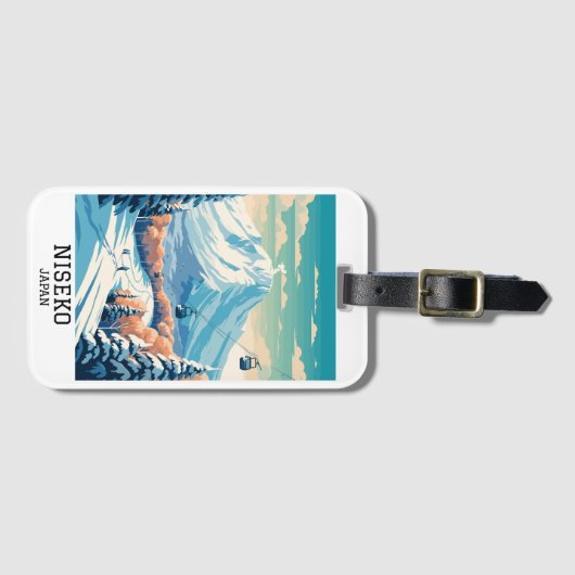 Niseko Japan Winterreizen Bagagelabel (Voorkant (horizontaal))