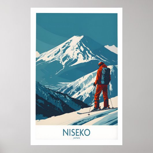 Niseko-kunstprint - Skiposter Japan 1 Poster (Voorkant)