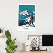Niseko-kunstprint - Skiposter Japan 1 Poster (Thuiskantoor)
