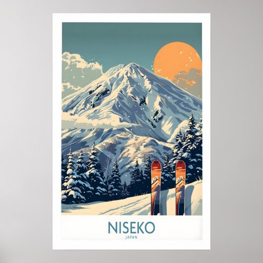 Niseko Muur Kunst Ski Poster 1 (Voorkant)
