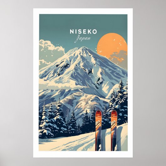 Niseko Muur Kunst Ski Print 1 (Voorkant)