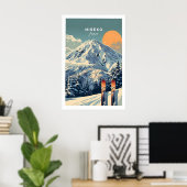 Niseko Muur Kunst Ski Print 1 (Thuiskantoor)