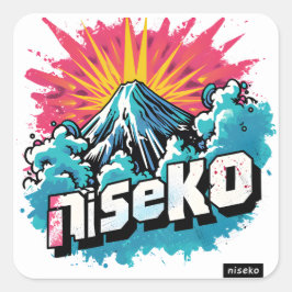Niseko Retro Blast - Cool Ski Sticker Set