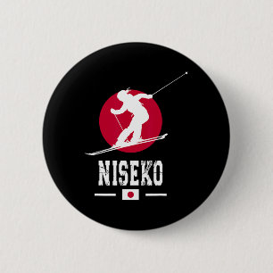 Niseko Ski Resort Japan Hokkaido Japans Skiën Ronde Button 5,7 Cm