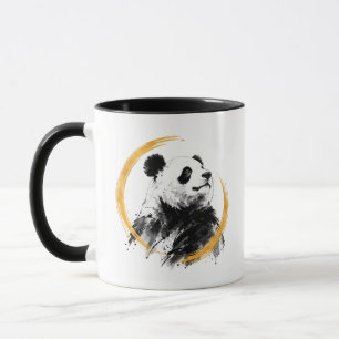 Nishiki Serie - Goud Sumi-e Starende Panda Mok