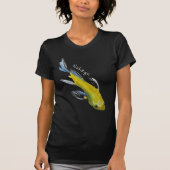Nishikigoi Yellow koi Japanse waterverf T-shirt (Voorkant)