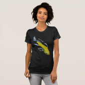 Nishikigoi Yellow koi Japanse waterverf T-shirt (Voorkant volledig)