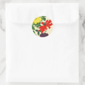 Nishimura Hodo Dahlias oosterse japanesbloemen Ronde Sticker (Tas)