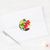 Nishimura Hodo Dahlias oosterse japanesbloemen Ronde Sticker (Envelop)