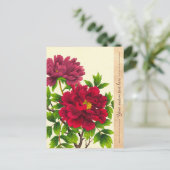 Nishimura Hodo Peony japanese bloemen fijne kunst Briefkaart (Staand voorkant)